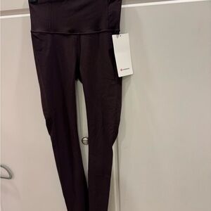 Lululemon Athletica Espresso In Focus Run Tight Leggings